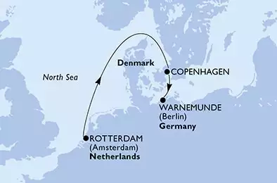 Rotterdam,Copenhagen,Warnemunde