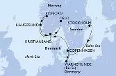 Stockholm,Copenhagen,Warnemunde,Haugesund,Eidfjord,Kristiansand,Oslo