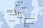 Warnemunde,Ulvik,Kristiansand,Sandnes,Oslo,Copenhagen,Warnemunde