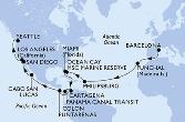 Barcelona,Funchal,Philipsburg,Ocean Cay,Miami,Miami,Cartagena,Colon,CTB-Panama Canal,BLB-Panam Canal,Puntarenas,Cabo San Lucas,San Diego,Los Angeles,Seattle